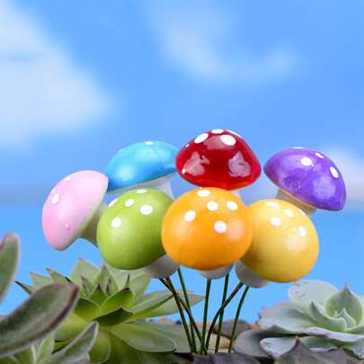 40入組蘑菇設計裝飾花園樁