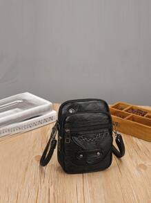 PU 奢华手袋 女士包包 2023 女士手提包 女士斜挎包 手拿包 手机钱包 单肩包 学校用品 教师礼物 返校 iPhone 包 手机钱包 钱包 女士钱包 - 黑色 - 查看 1