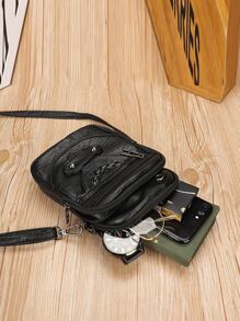 PU 奢华手袋 女士包包 2023 女士手提包 女士斜挎包 手拿包 手机钱包 单肩包 学校用品 教师礼物 返校 iPhone 包 手机钱包 钱包 女士钱包 - 黑色 - 查看 6