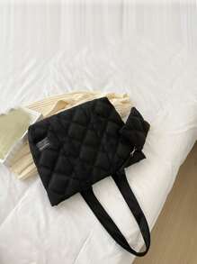 Túi đeo vai họa tiết chữ cái công sở nhẹ, có ví, quà tặng Ngày của Mẹ cho mẹ dành cho nữ sinh viên đại học, tân binh và nhân viên văn phòng, hoàn hảo cho văn phòng, đại học, công việc, kinh doanh, đi làm, ngoài trời, du lịch, dã ngoại, túi đi học, dung tích lớn, di động, cổ điển thường ngày, thích hợp cho nữ sinh viên đại học, túi tote đi học, đồ dùng thiết yếu cho đại học - màu đen - Xem 7