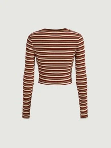 SHEIN MOD Áo thun nữ Sọc Giải trí - Nhiều màu - Xem 7