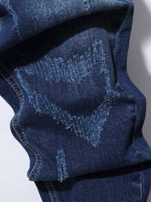 Manfinity Homme Men Slant Pocket Skinny Jeans - Dark Wash - View 4