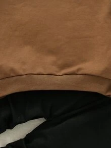 SHEIN Chàng trai trẻ Khối màu Đồ họa Chữ cái Áo len & Quần nỉ - Nhiều màu - Xem 5