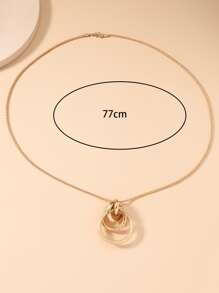 Collar con colgante circular - Amarillo Oro - Ver 3