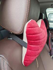 1pc Plain Car Neck Pillow - Burgundy - View 2