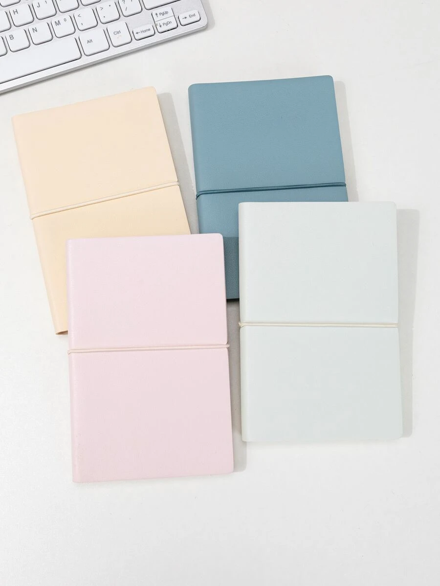 1pc Random Pu Fresh & Elegant Notebook - Multicolor - View 1