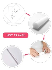 2pcs Figure Graphic Unframed Painting - Black and White - View 4