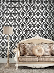 1 cuộn PVC Giấy Dán Tường Phong Cách Châu Âu Cuộn Giấy Dán Tường Hoa Văn Cuộn Cho Gia Đình - Nhiều màu - Xem 6