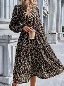 EMERY ROSE Đầm Viên lá sen Hoa Tất cả trên in Boho - Nhiều màu - Xem 1