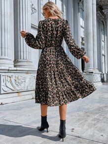 EMERY ROSE Đầm Viên lá sen Hoa Tất cả trên in Boho - Nhiều màu - Xem 2