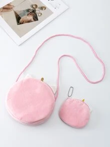 Girls Unicorn Design Circle Bag With Coin Purse - Multicolor - View 2