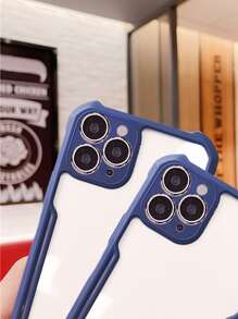 Funda de celular con marco en contraste transparente - Azul - Ver 3