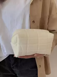 1入組衍縫筆袋 - 白色 - 查看 3