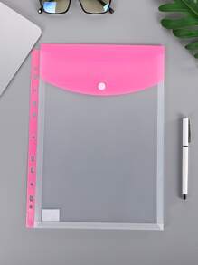 1pc A4 Random Color File Bag - Multicolor - View 3