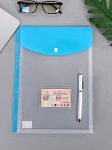 1pc A4 Random Color File Bag - Multicolor - View 4