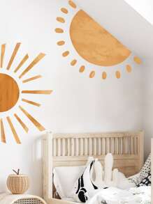 3 piezas Pegatina de pared con patrón de sol - Multicolor - Ver 4