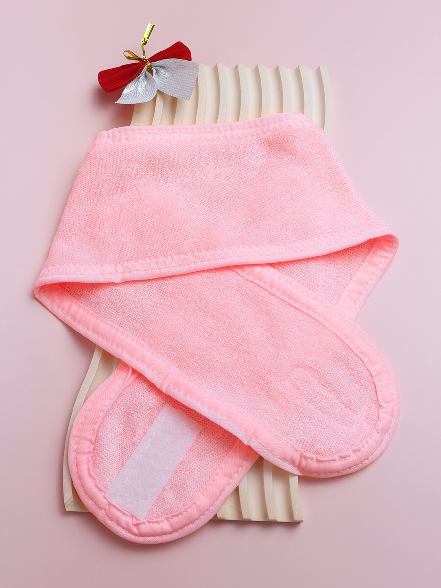 1pc Hook And Loop Hairdressing Hair Band - Pink - View 1