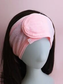 1pc Hook And Loop Hairdressing Hair Band - Pink - View 2