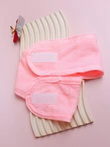 1pc Hook And Loop Hairdressing Hair Band - Pink - View 3