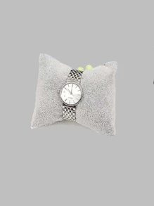 1pc Plain Watch Display Pillow, Grey Watch Organizer, For Household, Gift For Valentine's Day - Grey - View 3
