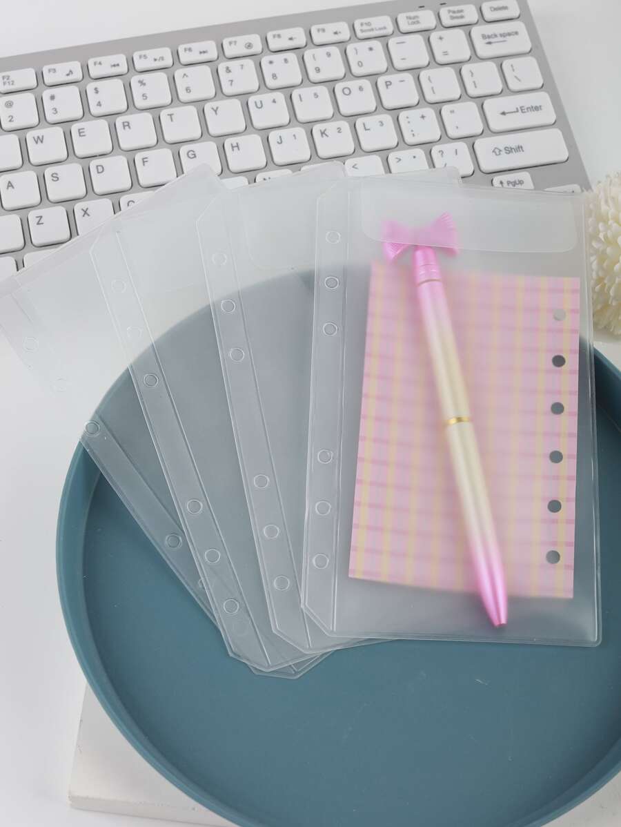 2pcs Simple Clear Loose-leaf Bag - Clear - View 1