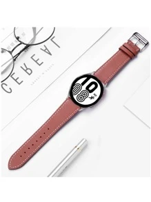 时尚表带 20/22/24 毫米兼容三星 Galaxy Watch 5/Pro/4/Classic 44 毫米 40 毫米 Active 2/3/S3/华为 Gt-2-Pro 手链手表 4 表带运动复古表带不锈钢扣手表配件（棕色）作为学生返校礼物 - 棕色 - 查看 3