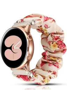 18 毫米 20 毫米 22 毫米智能手表发圈表带，带快拆杆的可爱女式弹性替换表带，织物表带与三星 Galaxy Watch 4 5 Pro Galaxy Active、Active 2 40 毫米 44 毫米手表兼容（黑色），可作为返校学生的礼物 - 查看 1