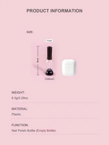 1入組11ml指甲油分裝瓶 - 黑色 - 查看 3