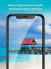 Full Screen Silk Purple Anti-blue Light Tempered Glass Screen Protector - Clear - View 4