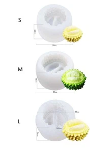 1pc Durian Design Silicone Candle Mold - White - View 3