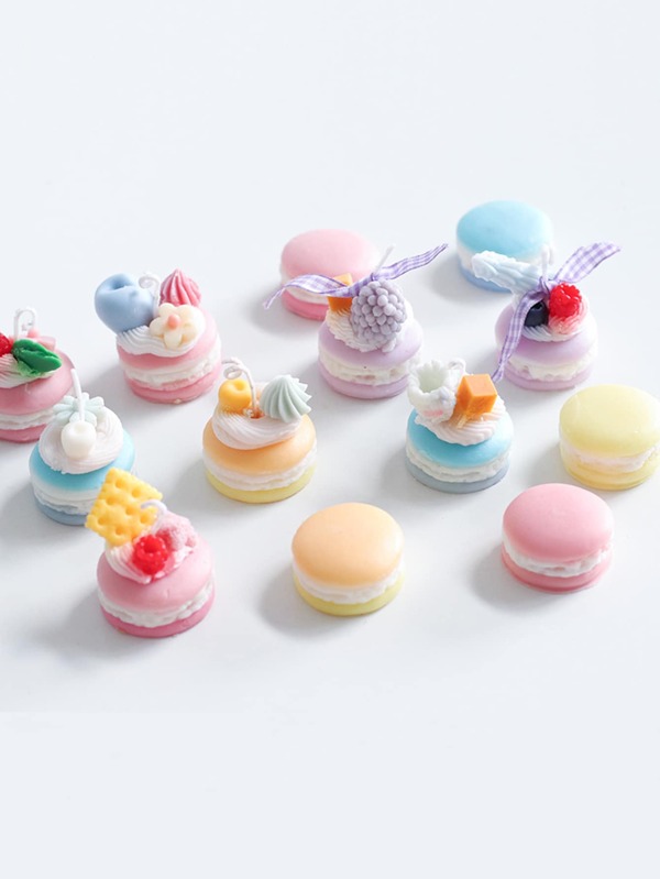 1 件 DIY 硅胶模具，3D 马卡龙设计汉堡软糖模具