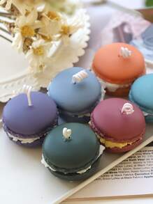 1 件 DIY 硅胶模具，3D 马卡龙设计汉堡软糖模具 - 粉色 - 查看 7