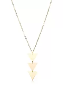 Triangle Pendant Necklace - Yellow Gold - View 4