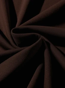 Manfinity Hypemode 男士補丁細節小高領T恤 - 咖啡棕 - 查看 4