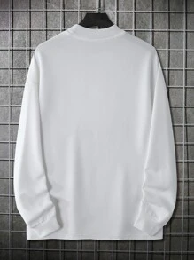 Manfinity Men Letter Graphic Drop Shoulder Oversize Sweatshirt - White - View 2
