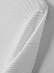 Manfinity Men Letter Graphic Drop Shoulder Oversize Sweatshirt - White - View 4