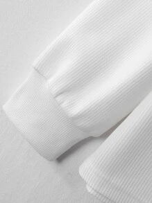 Manfinity Men Letter Graphic Drop Shoulder Oversize Sweatshirt - White - View 6