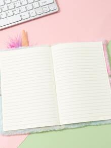 1pc Unicorn Design Plush Notebook - Nhiều màu - Xem 5