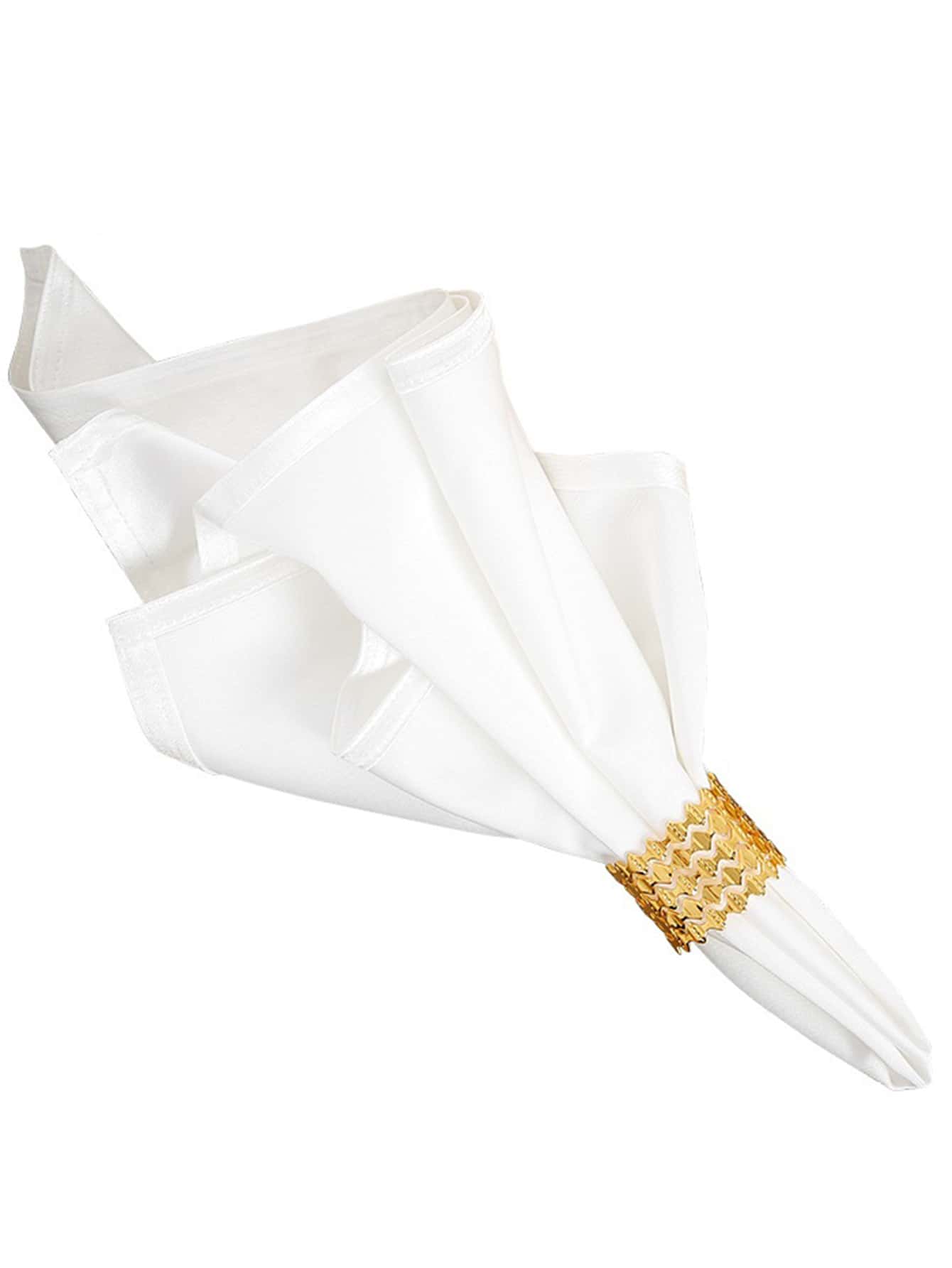 抗皺純白色聚酯餐巾(1入) - 白色 - 查看 1