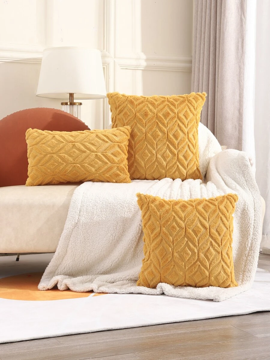 Miater 1 szt. Solidna poszewka na poduszkę bez wypełniacza - Żółty - Zobacz 1