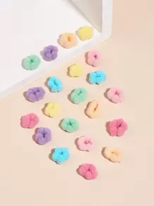 20pcs Flower Design Pet Hair Band - Multicolor - View 1