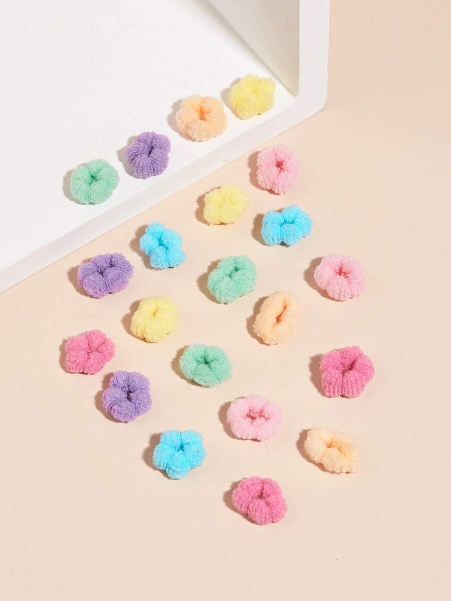 20pcs Flower Design Pet Hair Band - Multicolor - View 1