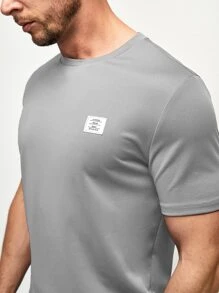 Manfinity VCAY Men Patch Detail Tee & Joggers - Grey - View 3