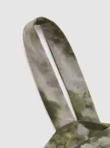 SHEIN MOD 大碼紮染褶邊手帕下擺短款上衣 - 彩色 - 查看 3