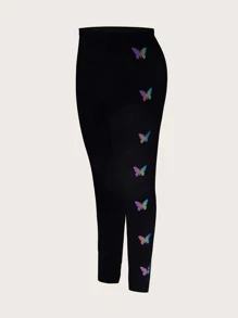 SHEIN EZwear Quần lót kích thước lớn Thú vật Loại bướm Giải trí - màu đen - Xem 1