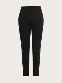 SHEIN EZwear Quần lót kích thước lớn Thú vật Loại bướm Giải trí - màu đen - Xem 2