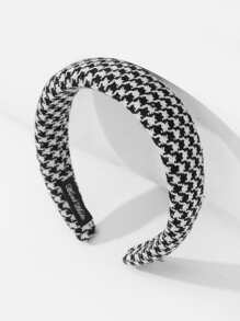 Băng đô rộng có đệm xốp dạng lưới 1 mảnh thanh lịch, thích hợp để đeo hàng ngày (bao gồm cả quy trình thủ công) - Đen và trắng - Xem 1