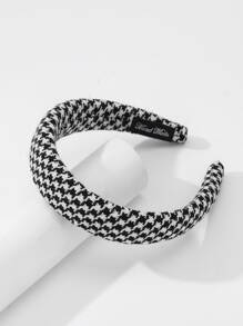 Băng đô rộng có đệm xốp dạng lưới 1 mảnh thanh lịch, thích hợp để đeo hàng ngày (bao gồm cả quy trình thủ công) - Đen và trắng - Xem 2