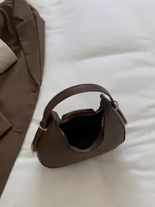 Impermeable, liviano, informal de negocios Bolso hobo de moda de color sólido Bolso con asa superior en relieve de cocodrilo Monederos con estilo en forma de media luna Mini bolso en relieve de cocodrilo para niñas adolescentes, mujeres, estudiantes universitarios, novatos y trabajadores de cuello blanco Perfecto para oficina, universidad, trabajo, negocios, viajes diarios, al aire libre, Viajes, Salidas