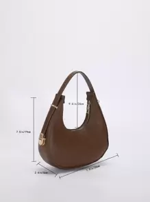 Impermeable, liviano, informal de negocios Bolso hobo de moda de color sólido Bolso con asa superior en relieve de cocodrilo Monederos con estilo en forma de media luna Mini bolso en relieve de cocodrilo para niñas adolescentes, mujeres, estudiantes universitarios, novatos y trabajadores de cuello blanco Perfecto para oficina, universidad, trabajo, negocios, viajes diarios, al aire libre, Viajes, Salidas